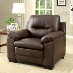 PARMA SINGLE CHAIR IN BROWN PU